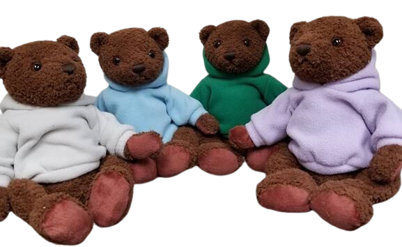 12" Clancy Bear W/ Hoodie