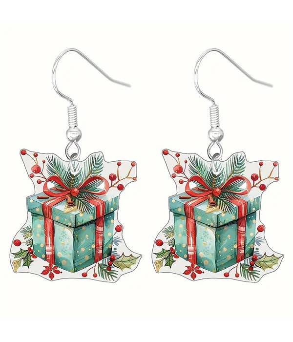 CHRISTMAS THEME ACRYLIC EARRING - GIFT