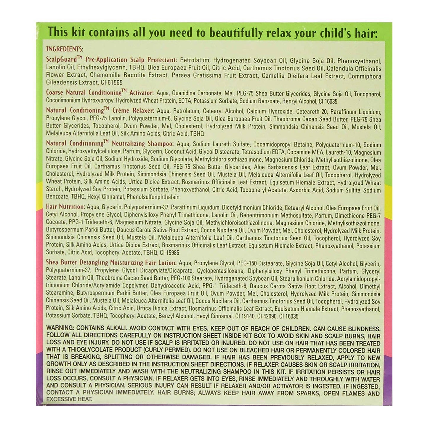Africa's Best Kids Relaxer System,Conditioning,NoLye