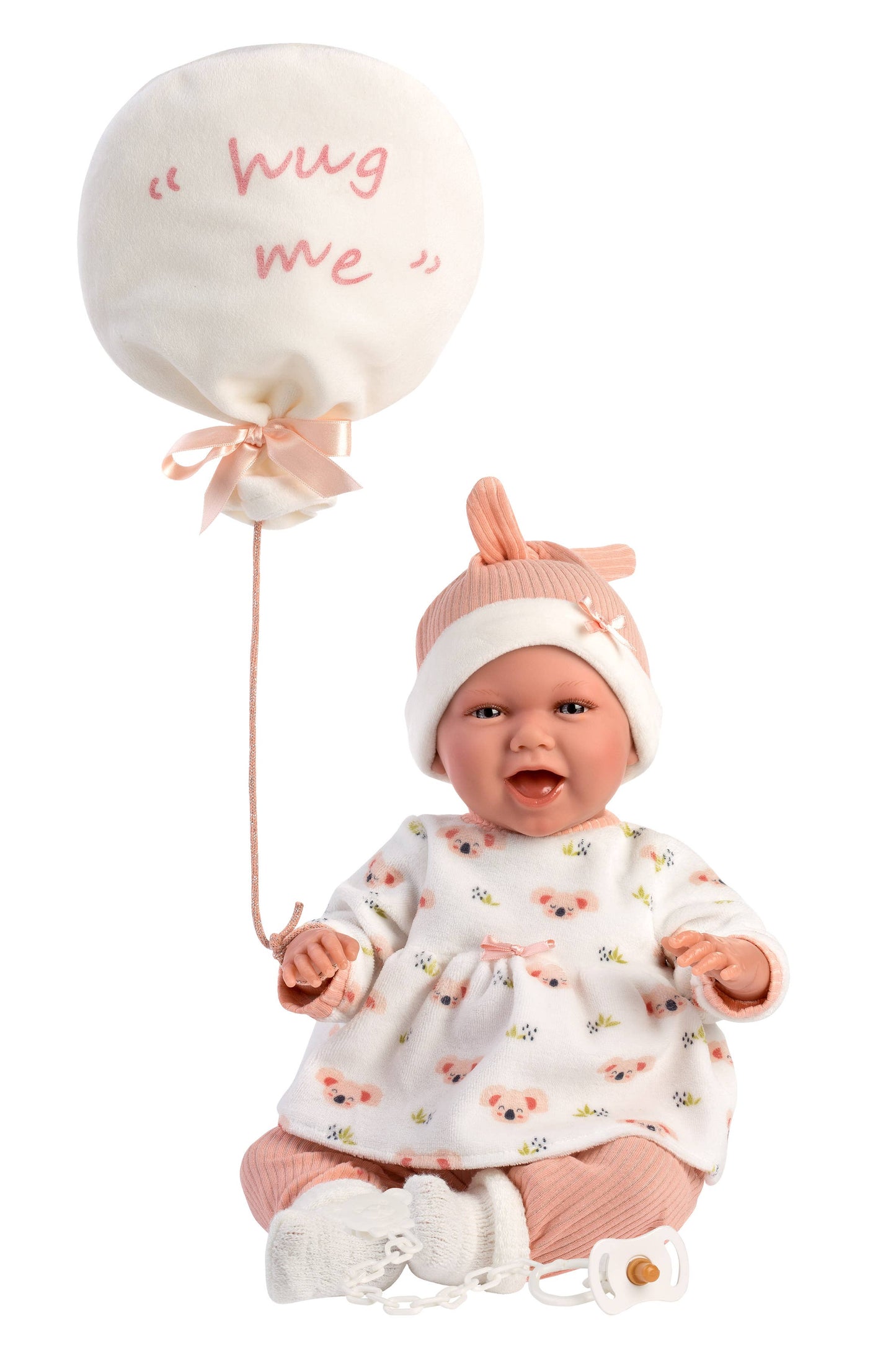 16.5" Soft Body Crying Newborn Doll Payton with Balloon