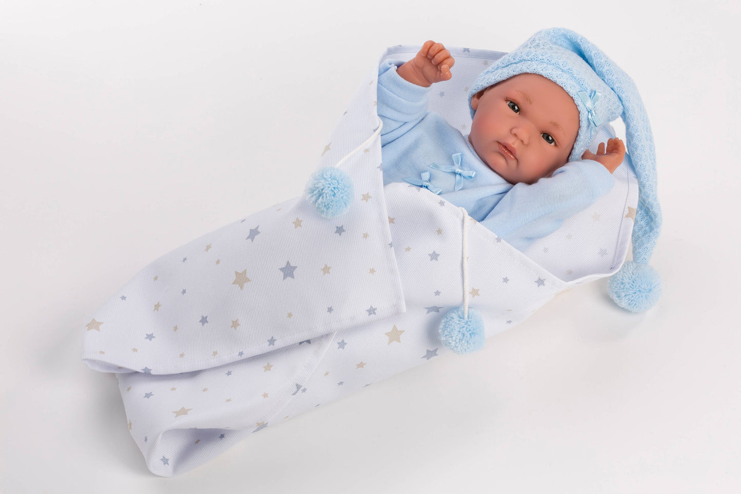 13.8" Anatomically-Correct Newborn Doll Kayden With Blanket