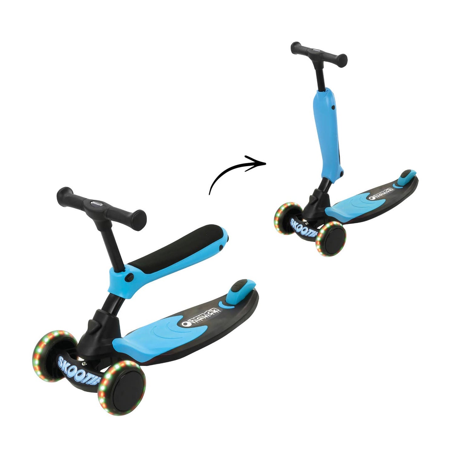 Hauck Skootie Neon Blue Ride-on and scooter in one