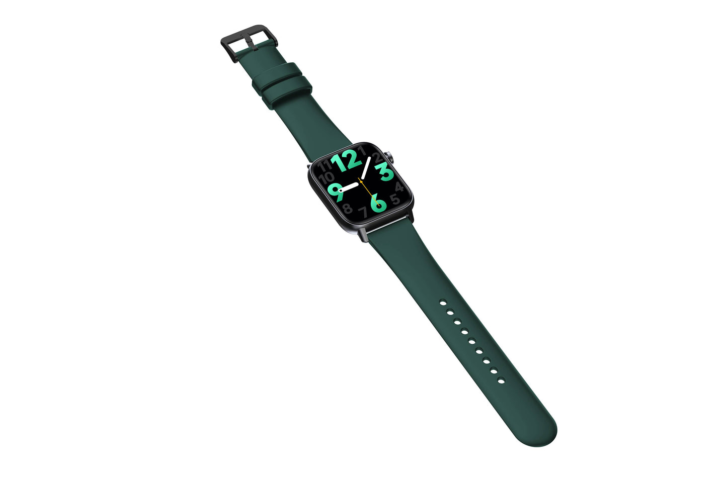 Smart Rectangle Green silicon watch works w/Android & Apple