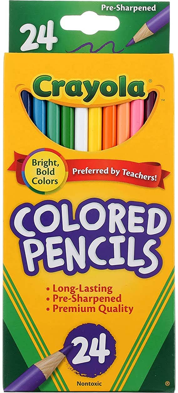 Crayola 24 Count Colored Pencils, Long