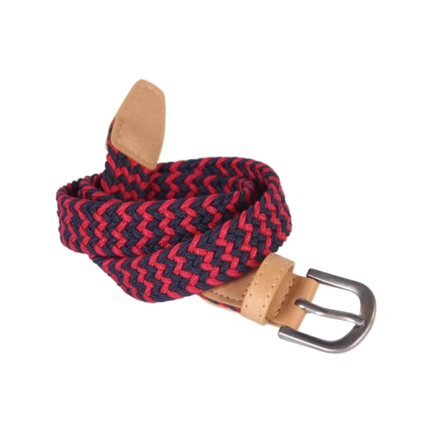 Boys Stretch Cord Braided Belt - Navy/ Red ( Ages 4-14Y)