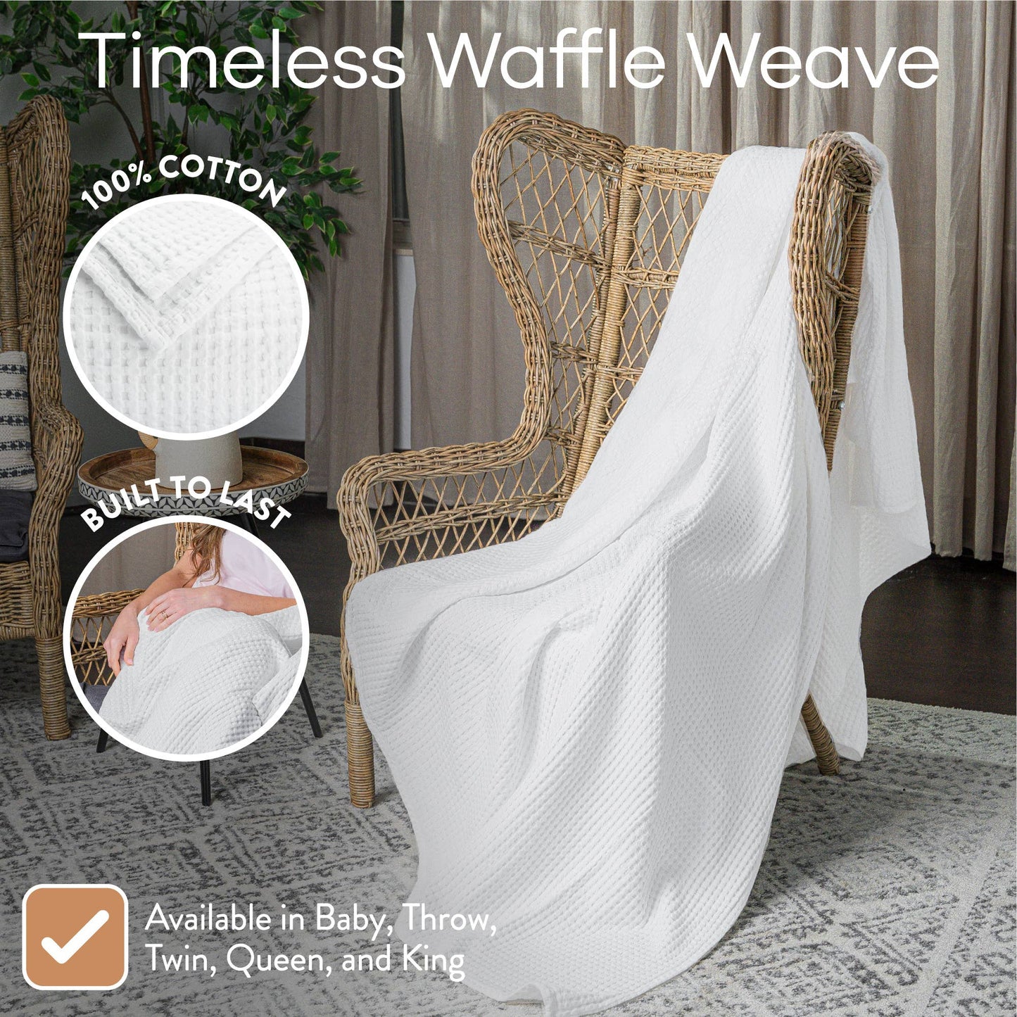 Waffle Blanket for Adults by Comfy Cubs