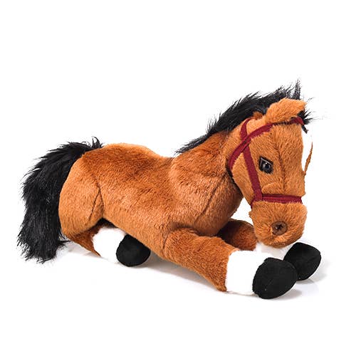 17" Resting Horse Plush - Soft Plush Stuffed Animals