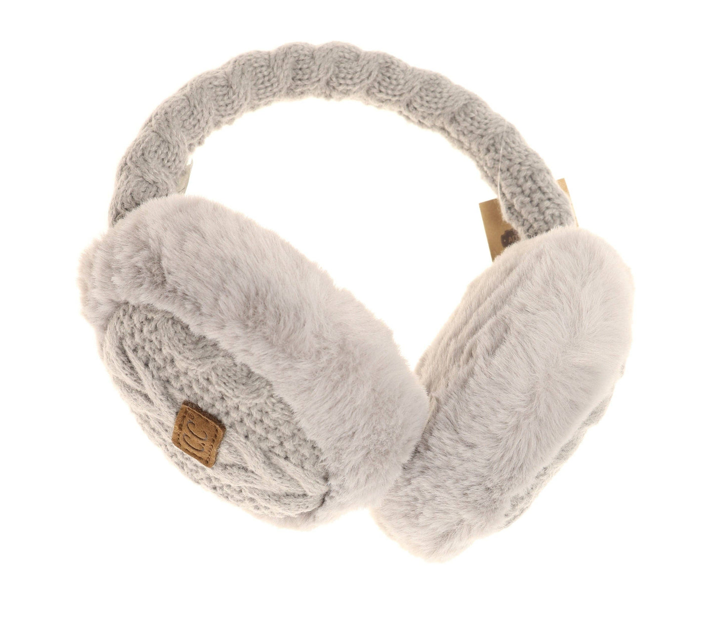 Cable Knit Faux Fur Earmuff