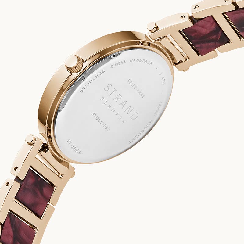 Belle Mare - Scarlett- Mother of Pearl acetate link watch