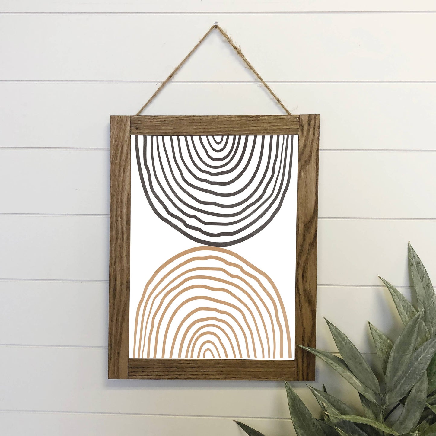 Abstract Arches Wood Sign Framed Wall Art Print