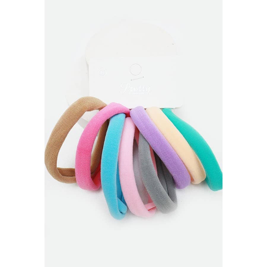 8-Pcs Multicolor Elastic Hair Tie Set