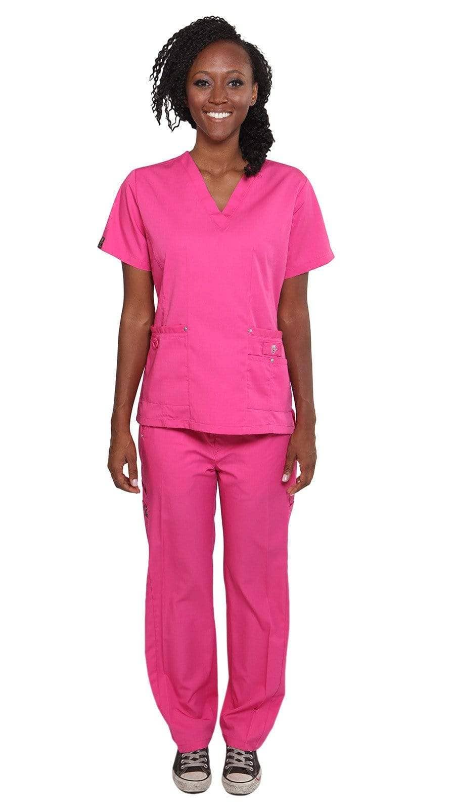 Women's 11 Pocket Slim Fit Uniform Scrubs - Style 408