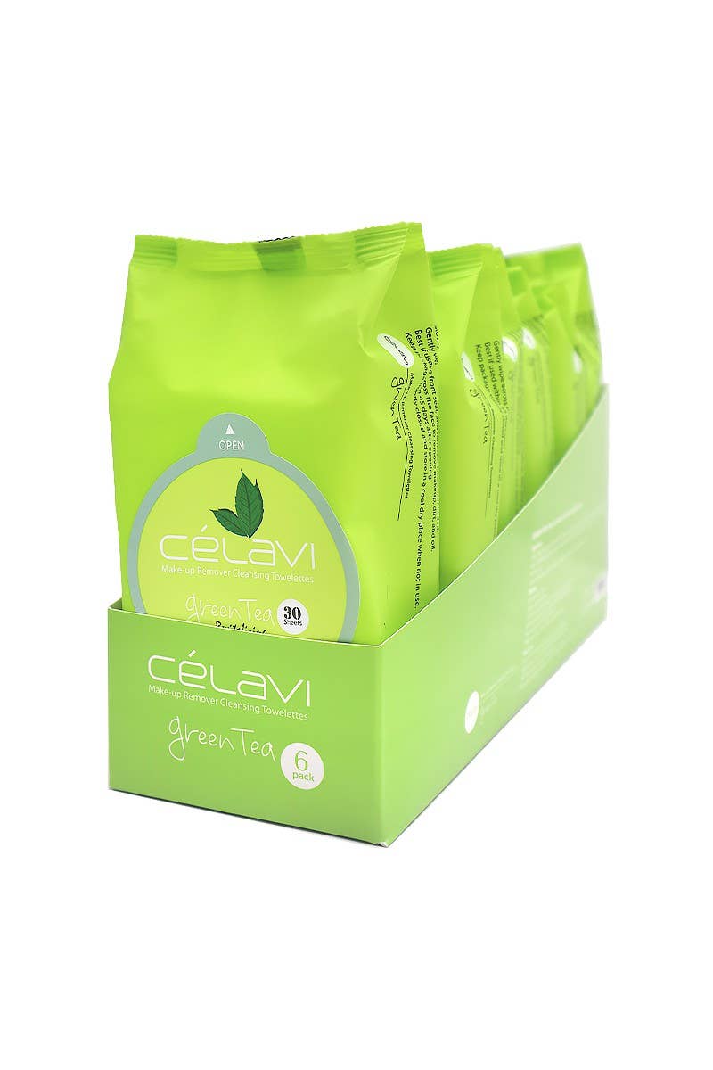 Celavi MT003z Makeup Cleansing Towelette Green Tea