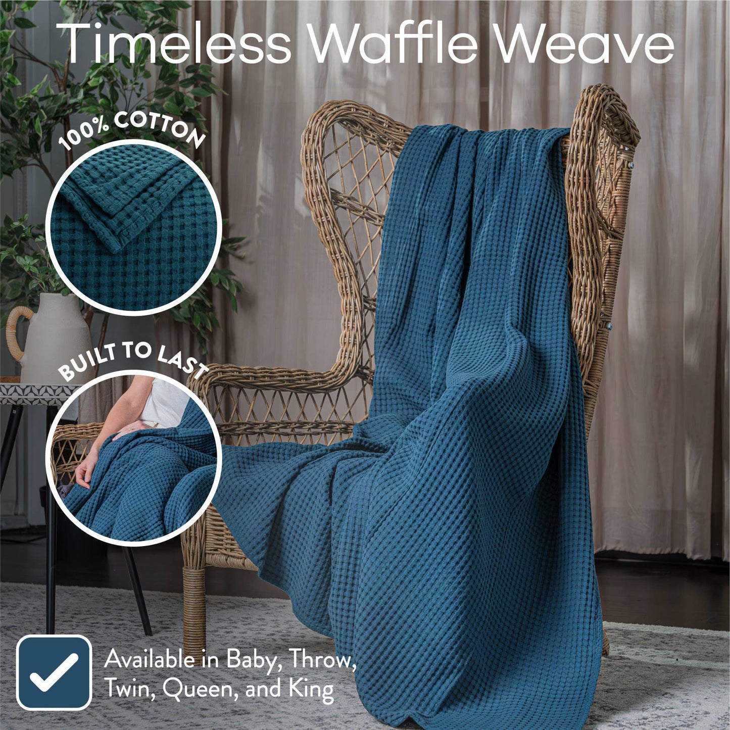 Waffle Blanket for Adults by Comfy Cubs