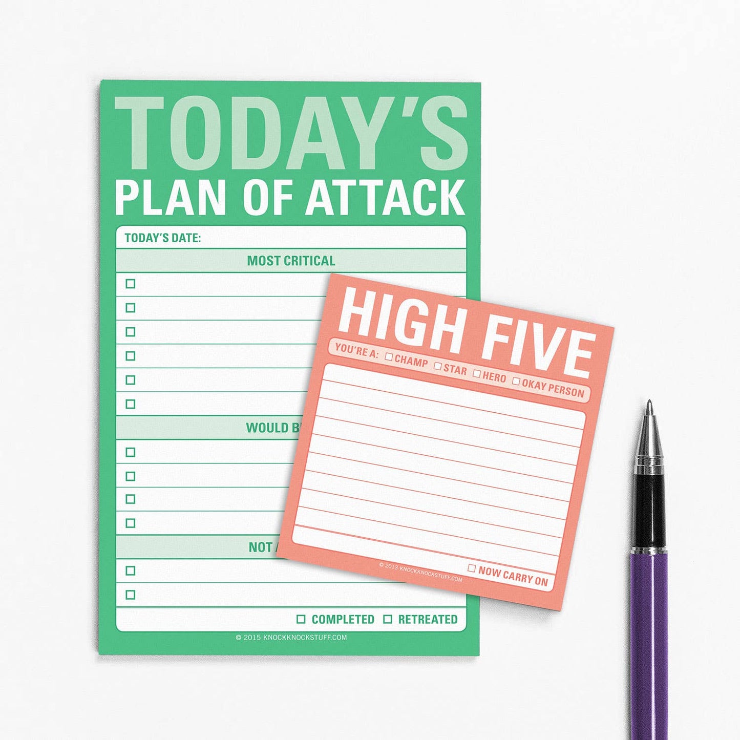 Today's Plan of Attack Great Big Sticky Notes