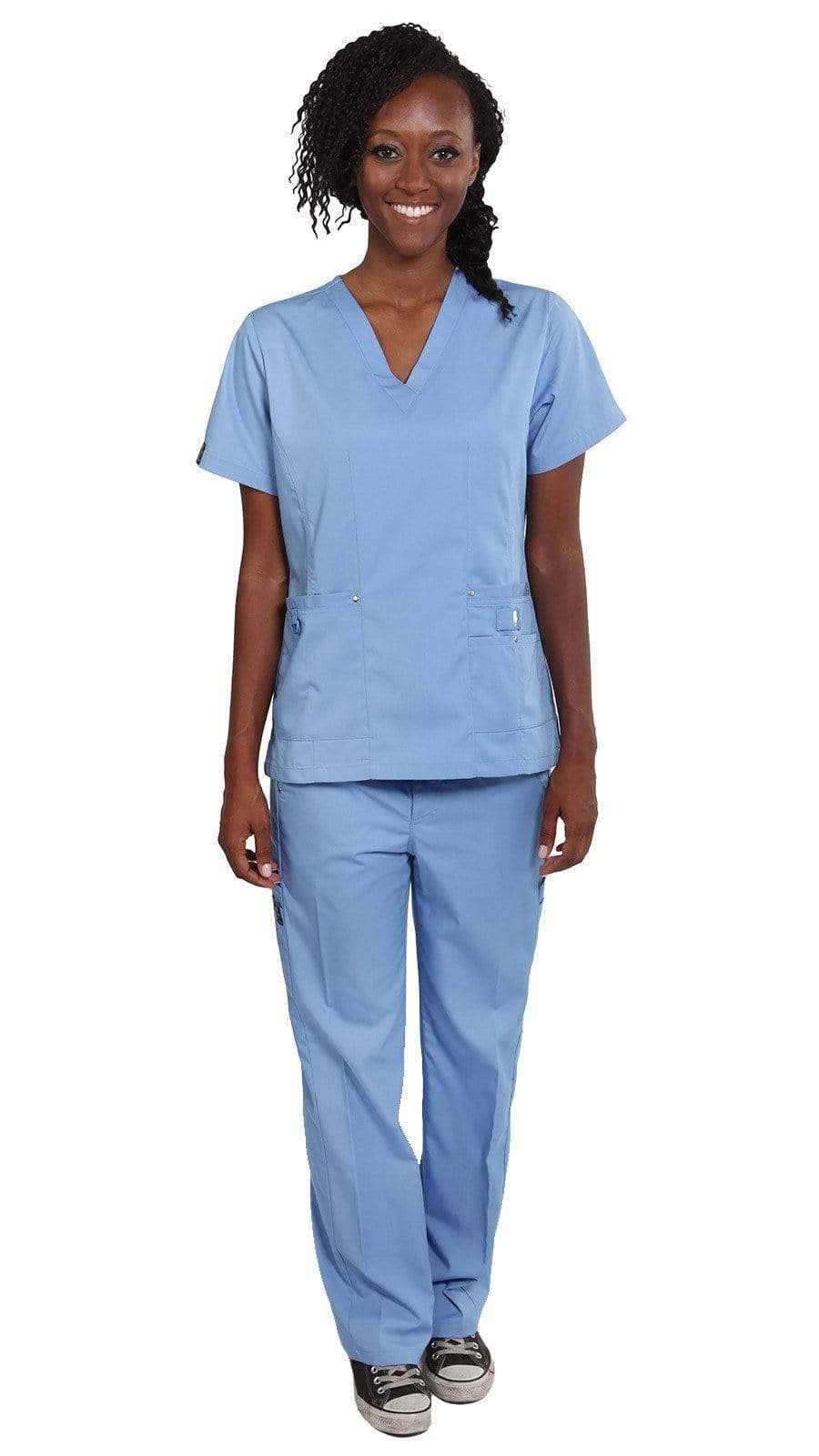 Women's 11 Pocket Slim Fit Uniform Scrubs - Style 408