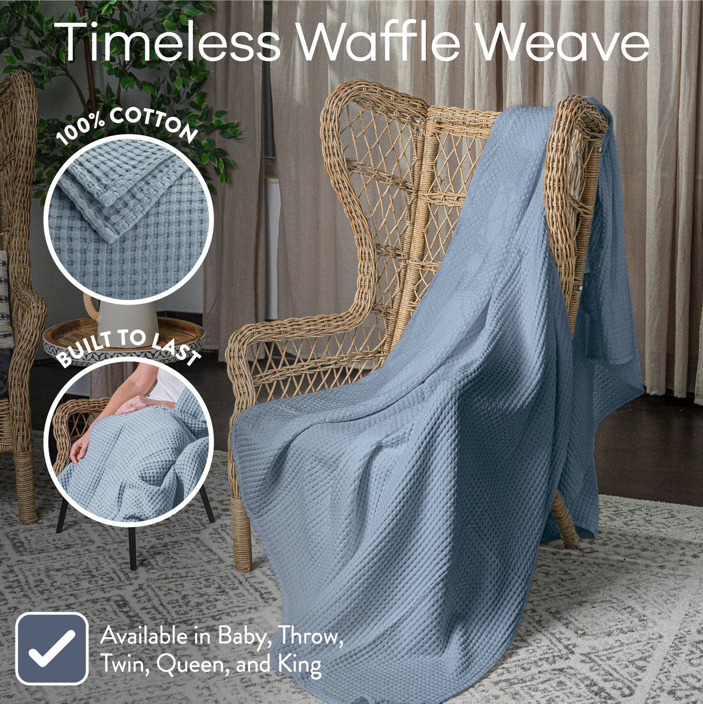 Waffle Blanket for Adults by Comfy Cubs