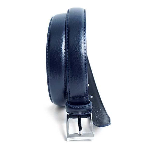 Boy's Genuine Leather Dress Navy Belt