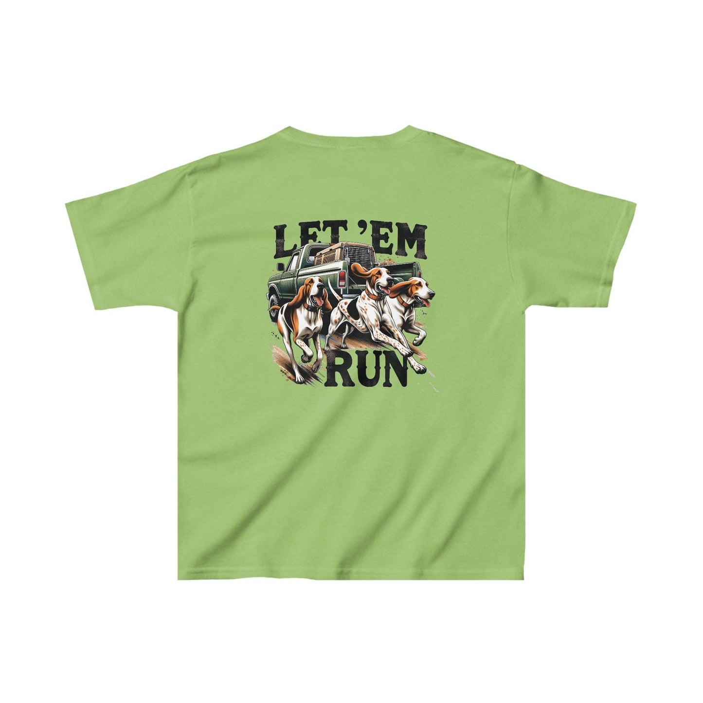 Let Em Run Dog Hunting Gildan Youth Short Sleeve Tee