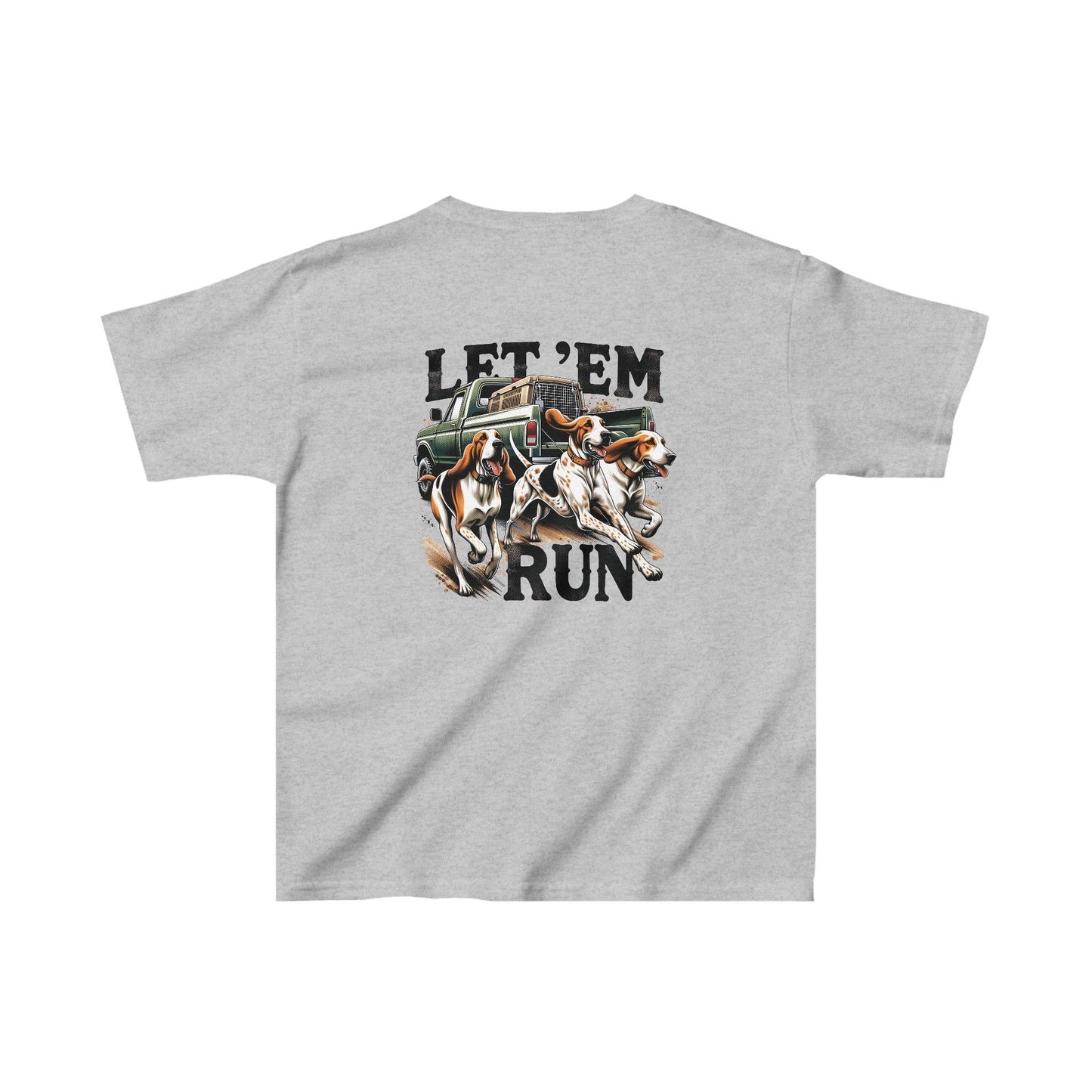 Let Em Run Dog Hunting Gildan Youth Short Sleeve Tee