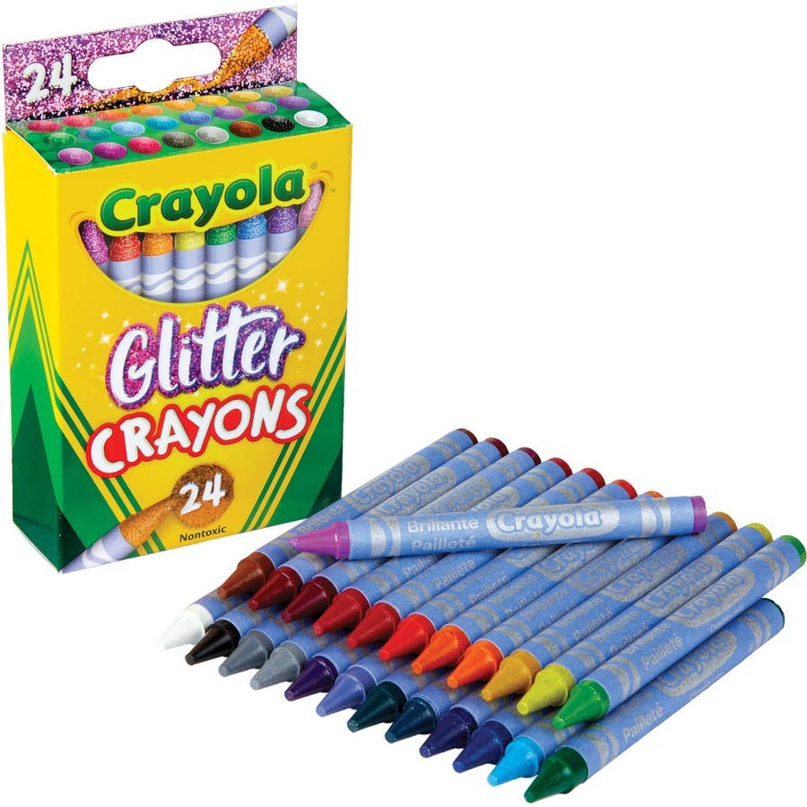 6-pack 24 Count Crayola Glitter Crayons