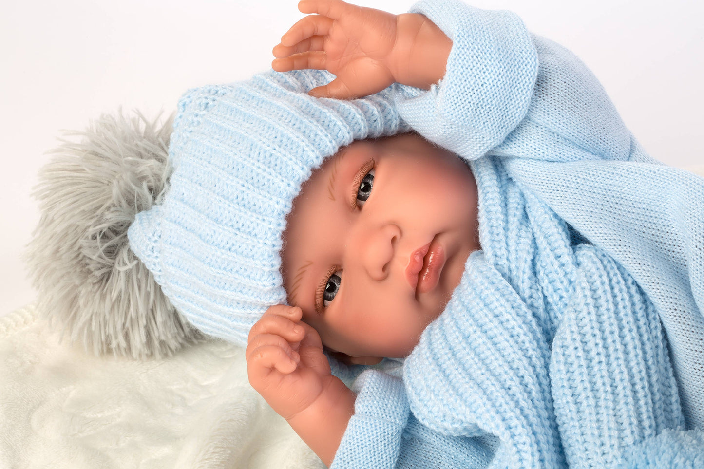 16.9" Anatomically-Correct Newborn Doll Jackson with Blanket