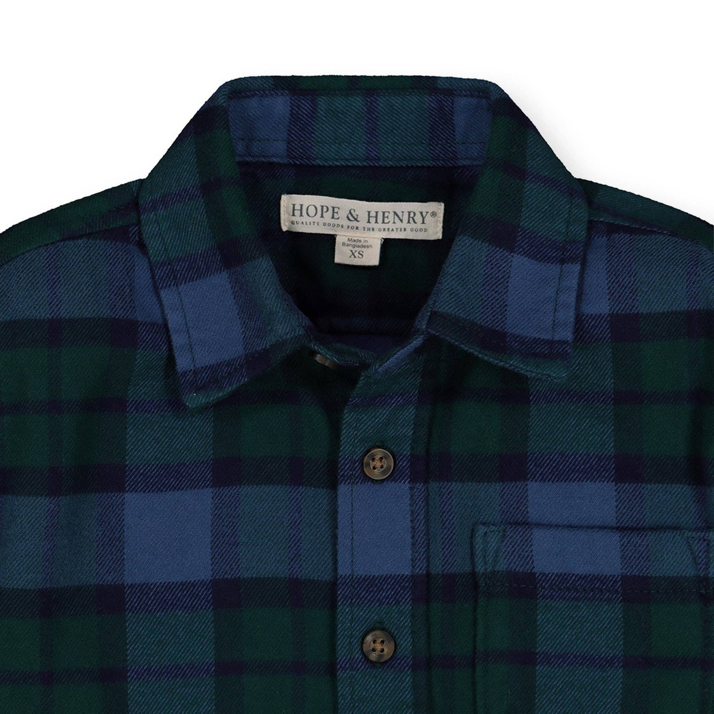 Brushed Flannel Button Down Organic Shirt