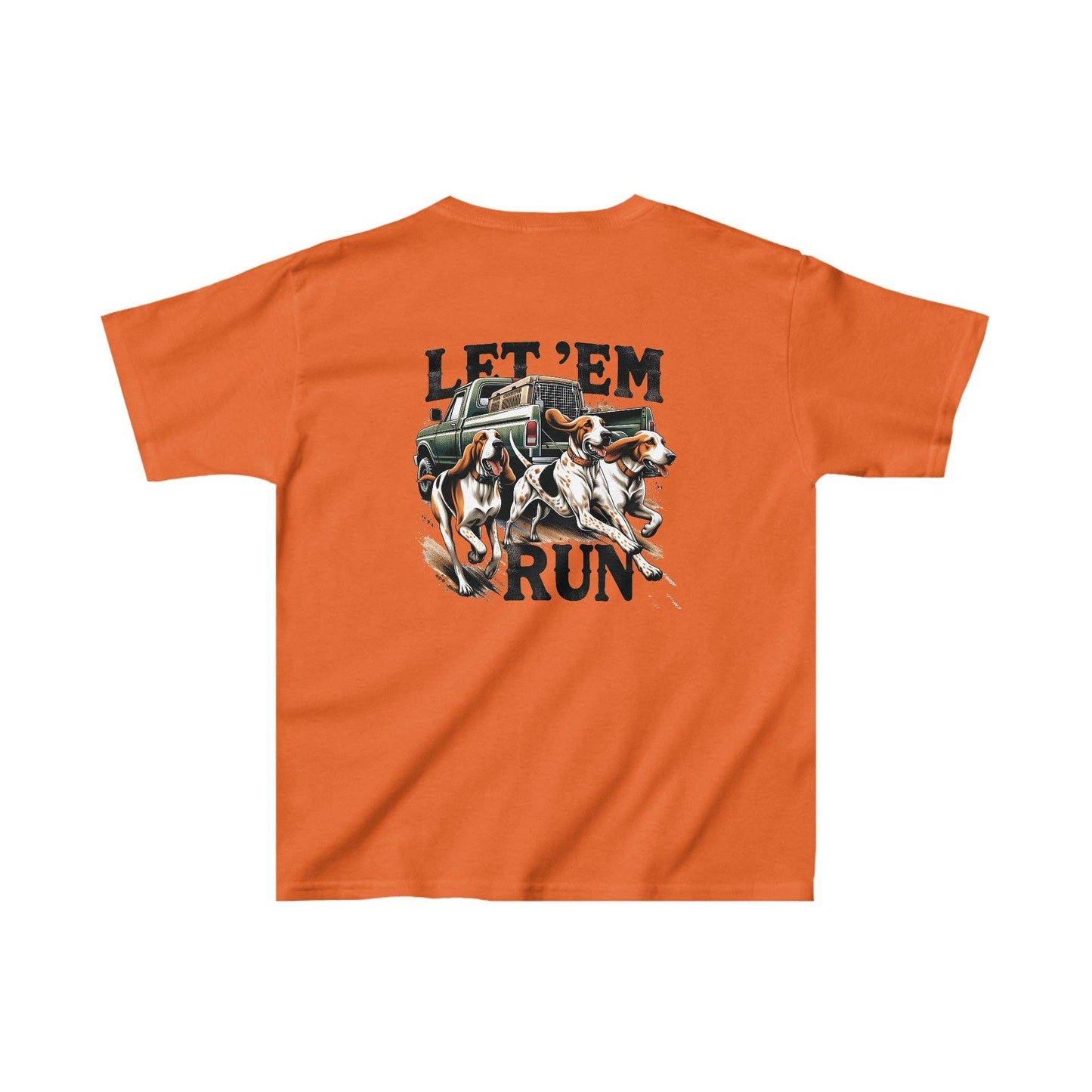 Let Em Run Dog Hunting Gildan Youth Short Sleeve Tee