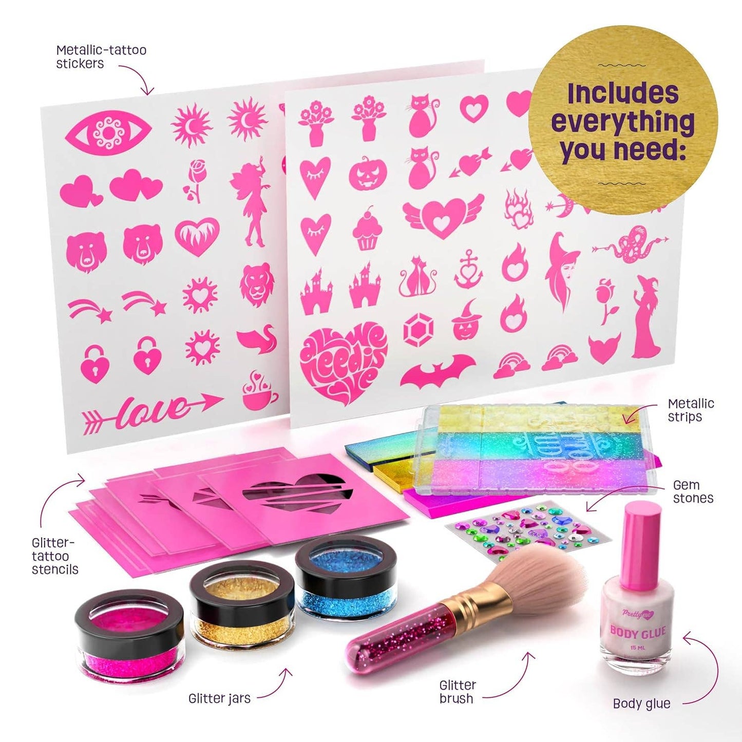 Temporary Shimmery Tattoo Studio Kit for Kids