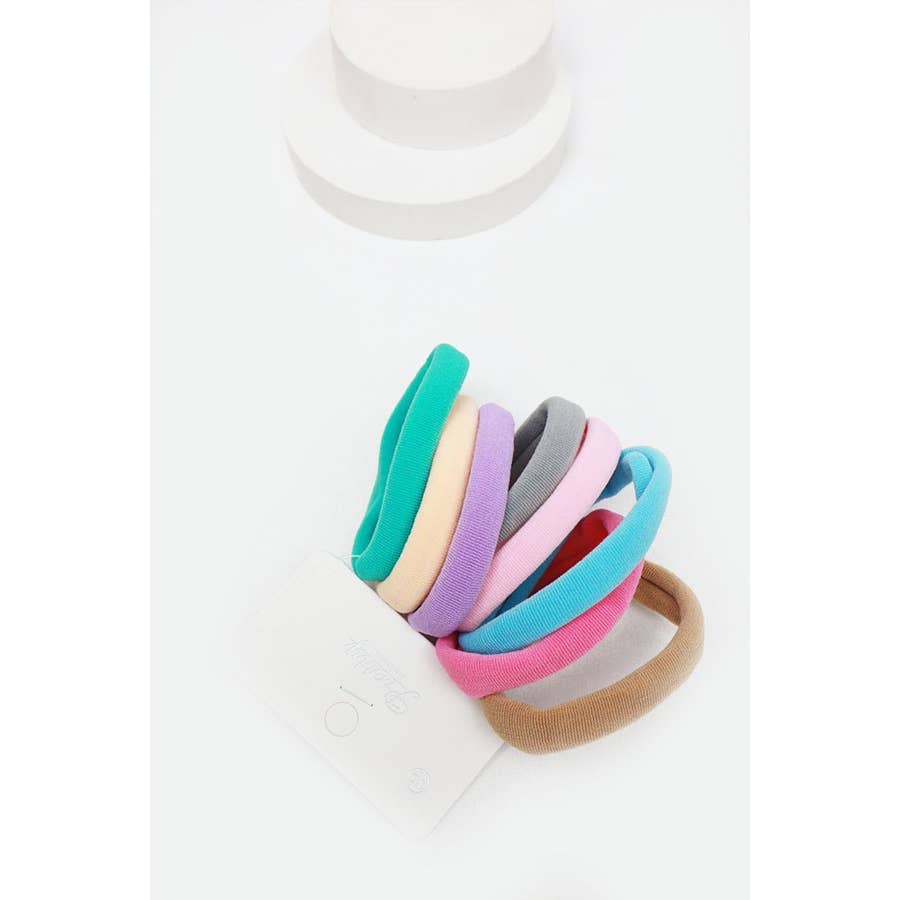 8-Pcs Multicolor Elastic Hair Tie Set