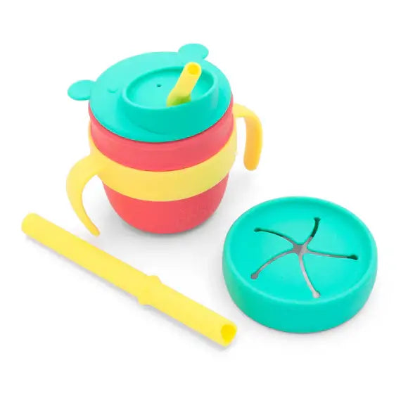 321 Grow Easy Learn Silicone Drink & Snack Set - Watermelon