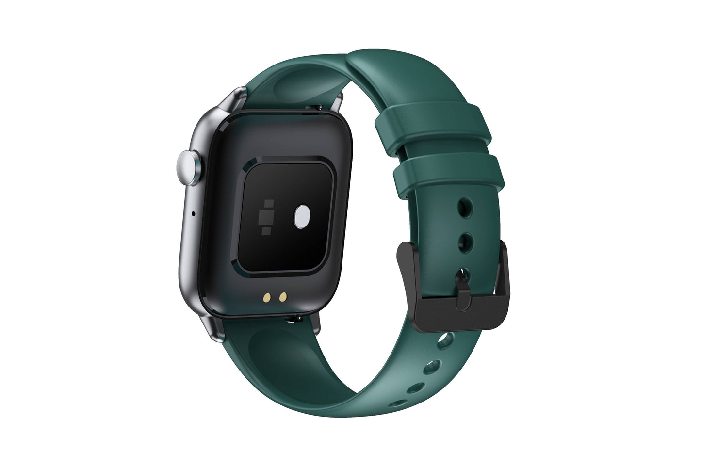 Smart Rectangle Green silicon watch works w/Android & Apple