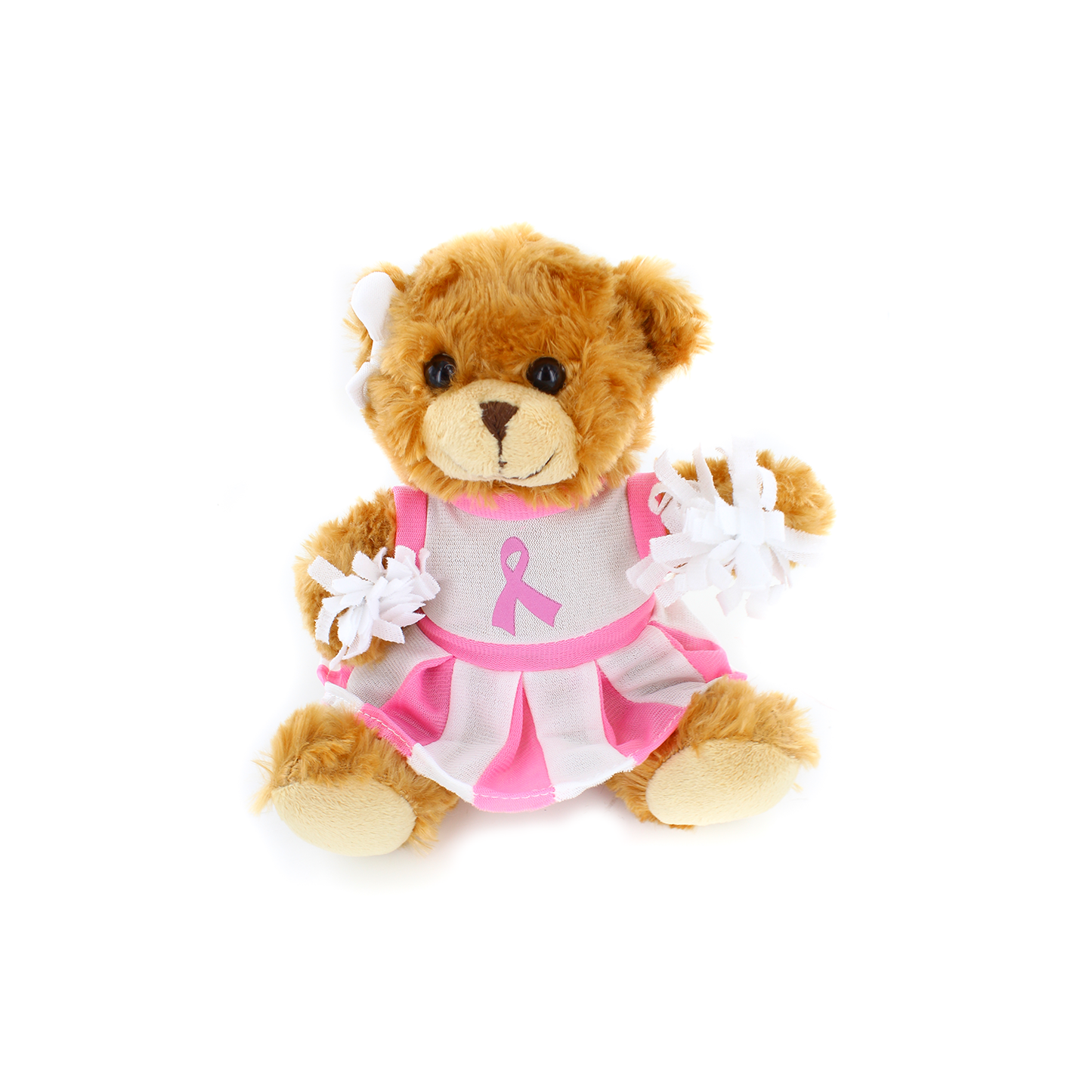 Cheerleader Pink Ribbon 6" Bear