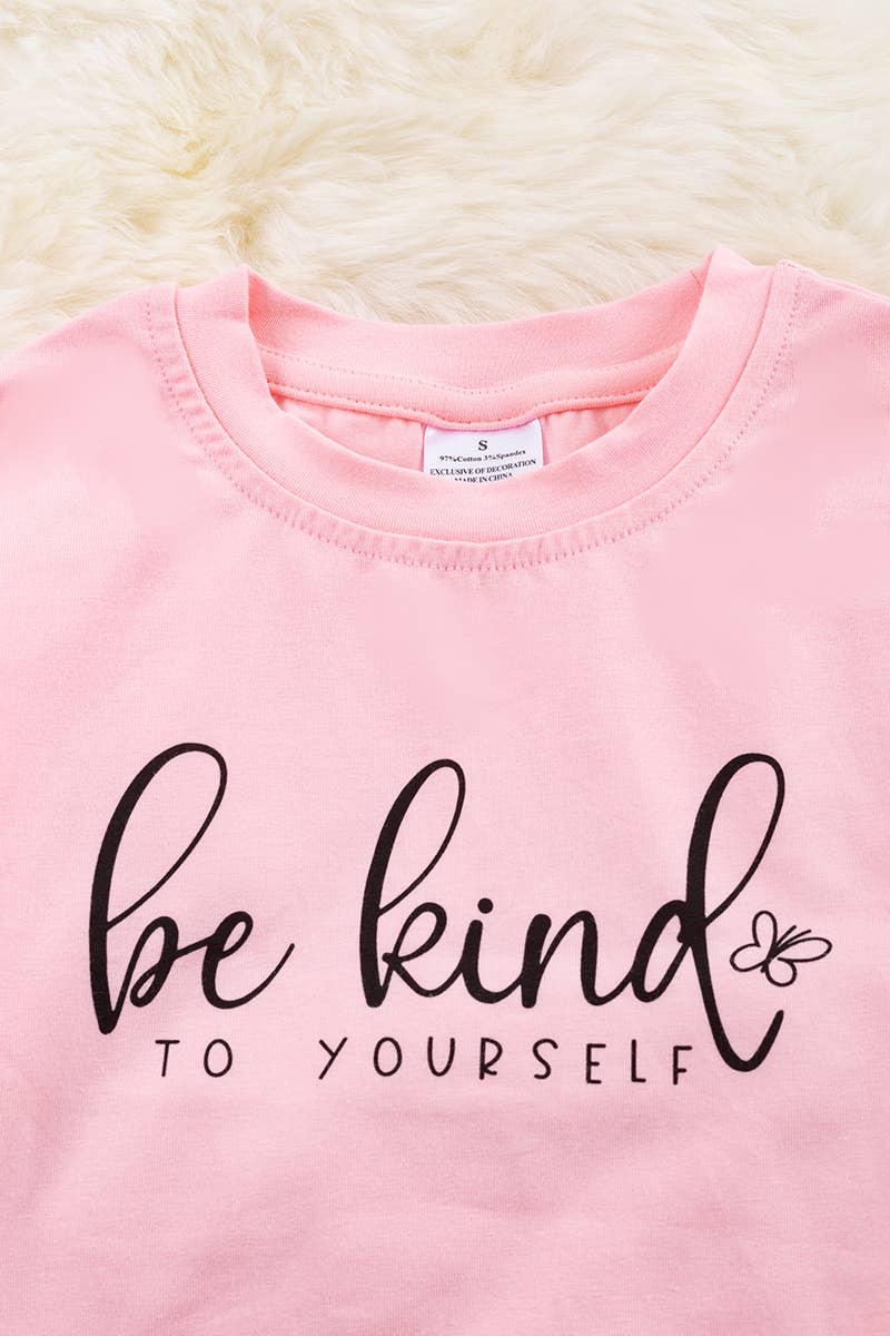 BE KIND TO YOURSELF PINK  SWEATSHIRT