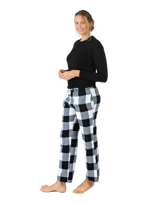 Womens Two Piece Cotton Top Flannel Pants