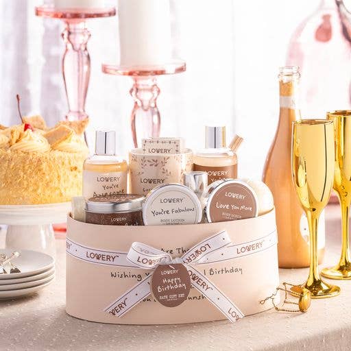 Birthday Gift Basket, Bath and Spa Gift Set for Women