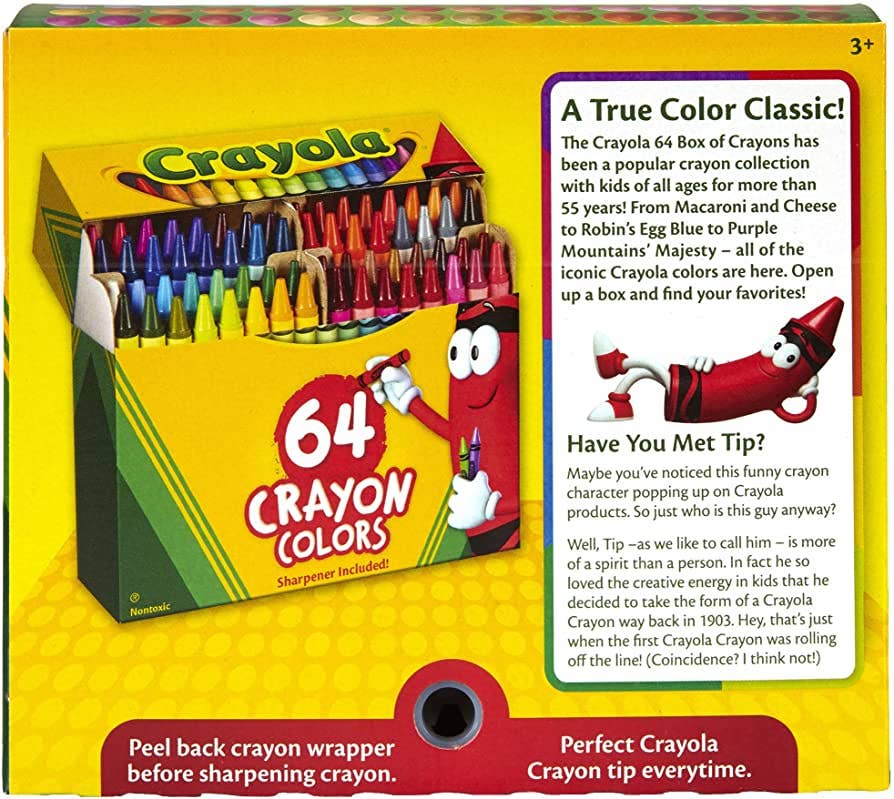 64 Count Crayola Crayons with Sharpener