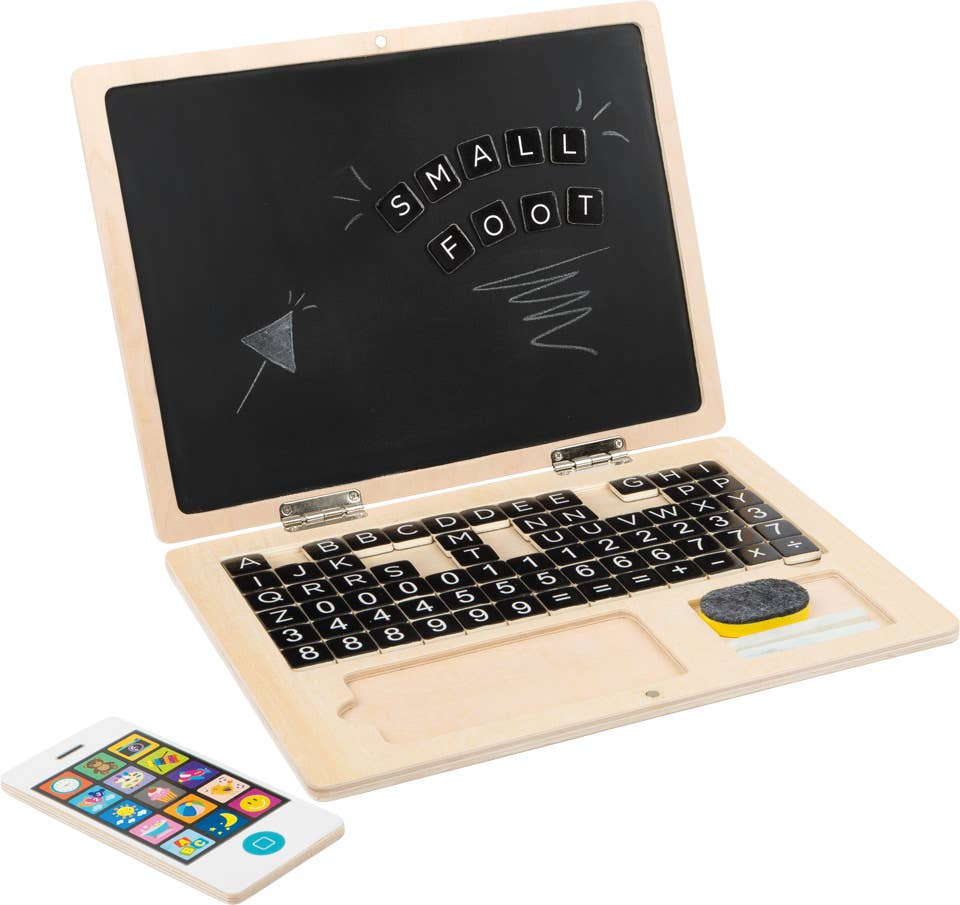 Small Foot Wooden Laptop w/ Magnet Board