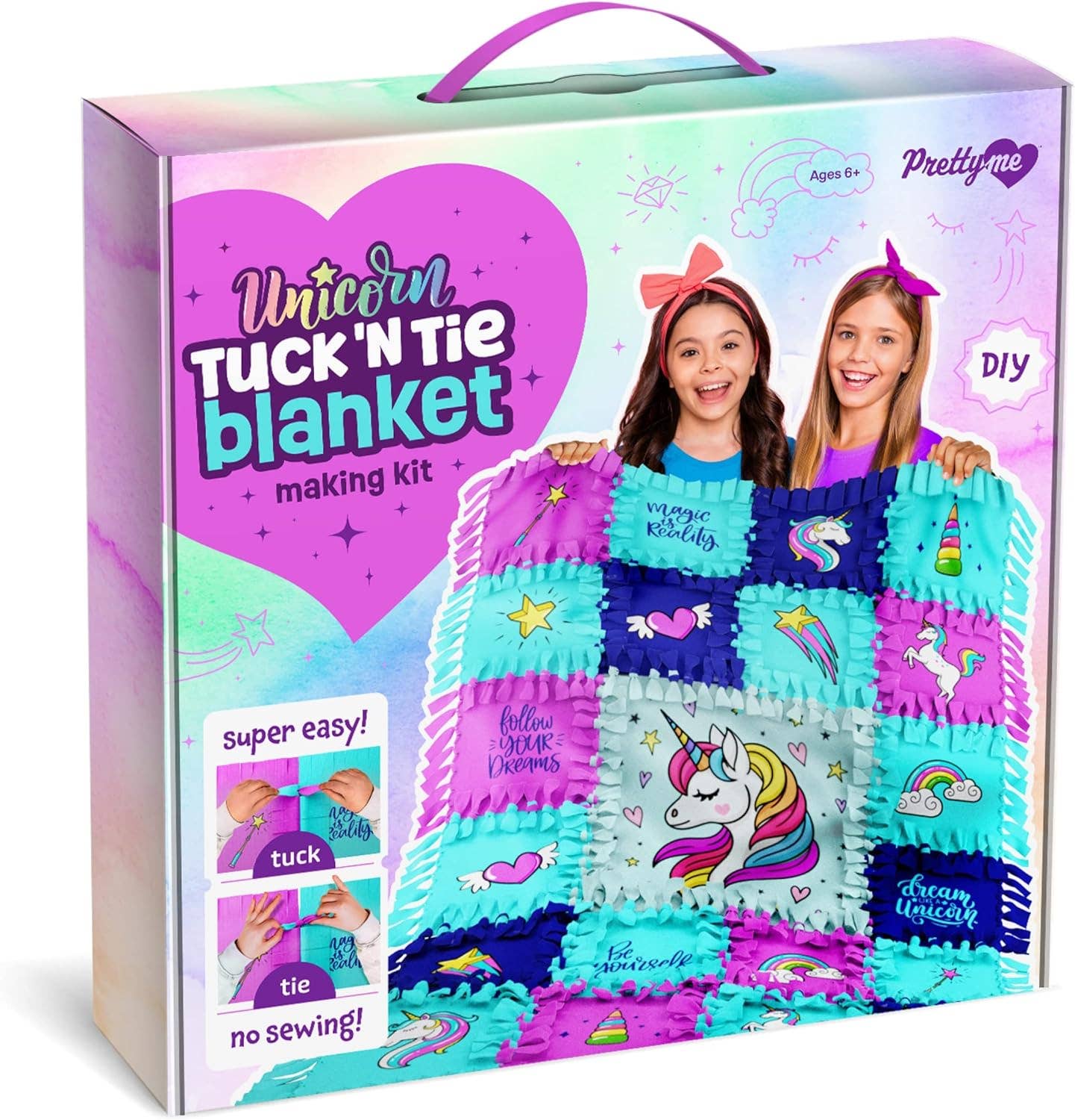 Unicorn Tuck N' Tie Fleece Blanket Making Kit