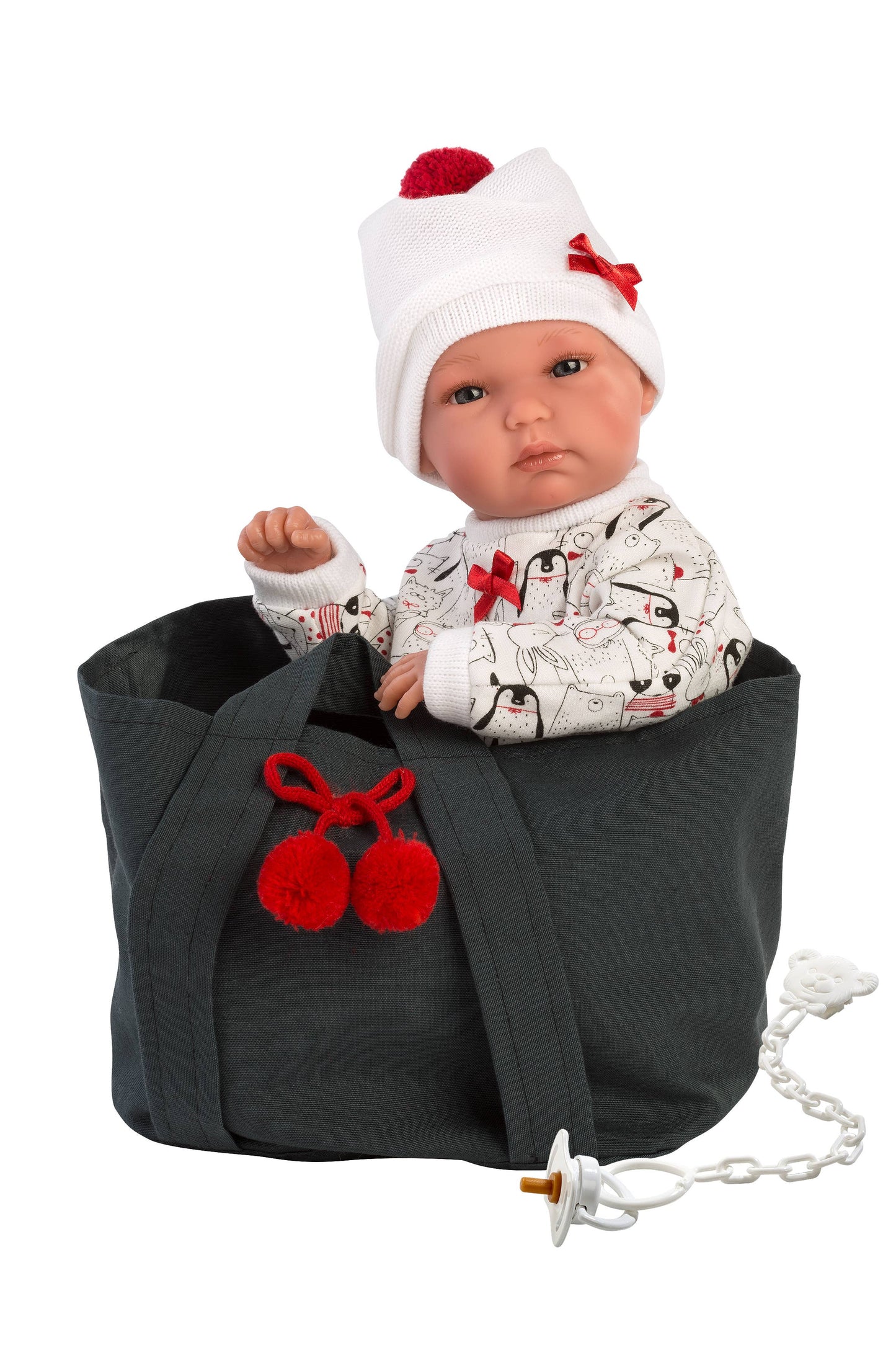 13.8" Anatomically-Correct Baby Doll Lucy with Cherry Carryc