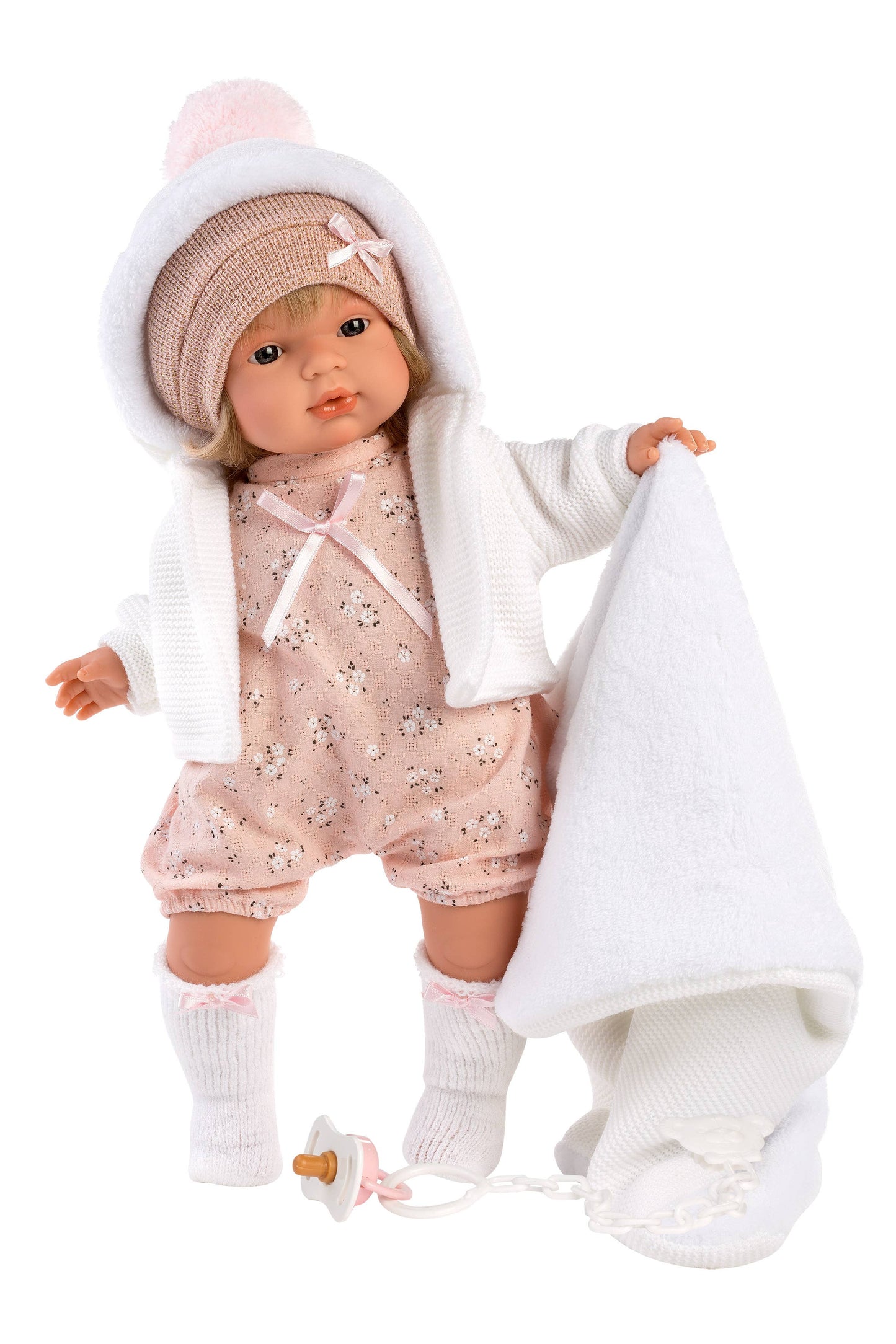 15" Soft Body Crying Baby Doll Mandy with Blanket