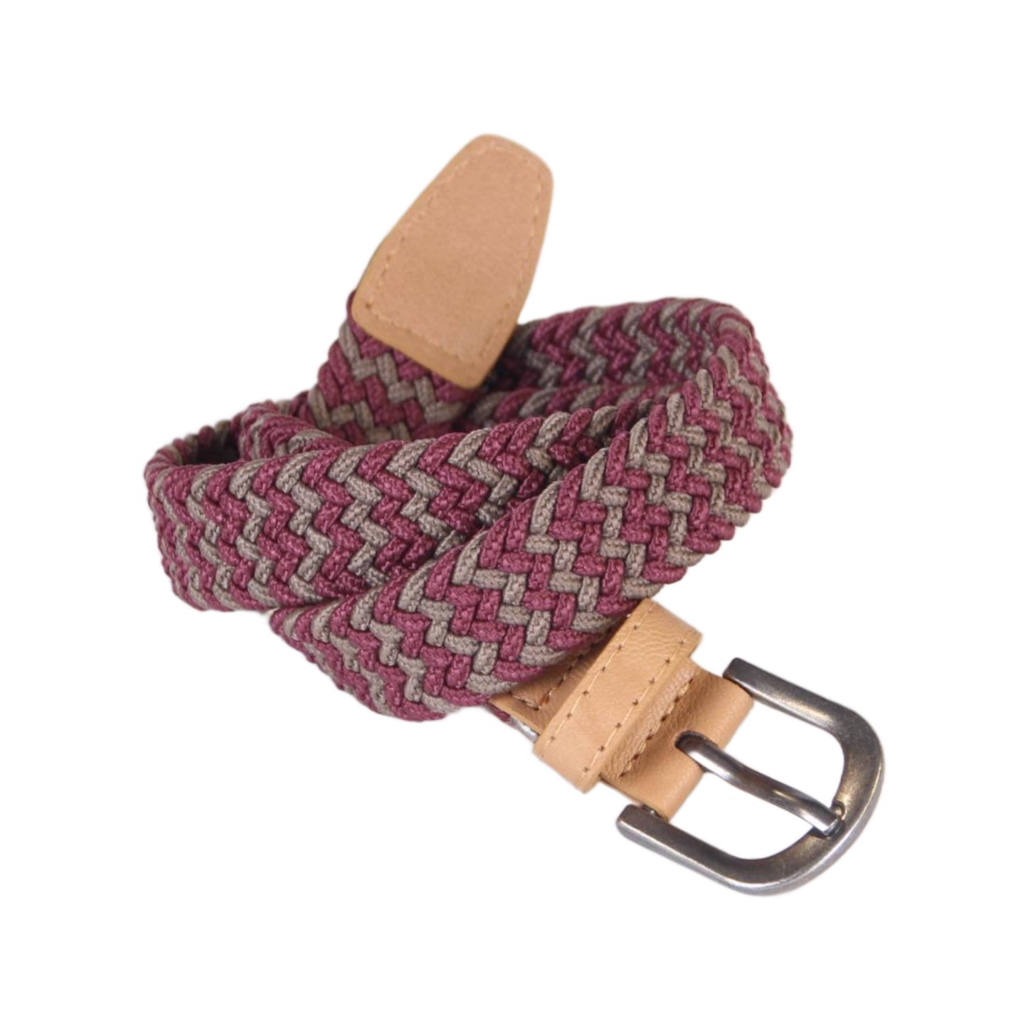 Boys Stretch Cord Braided Belt - Brown (Sizes 4-14Y)