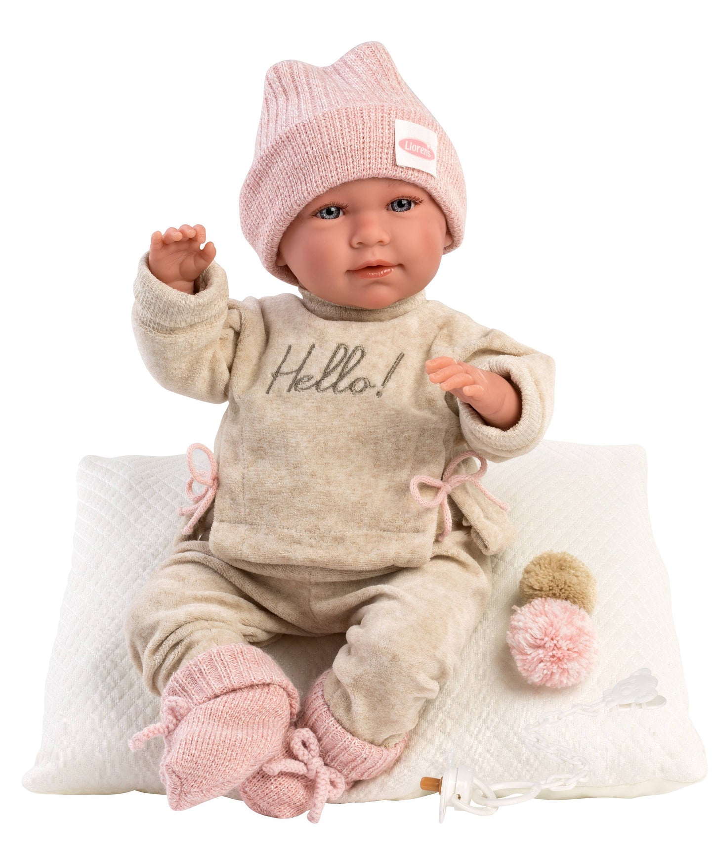 16.5" Soft Body Crying Newborn Doll Briana with Cushion