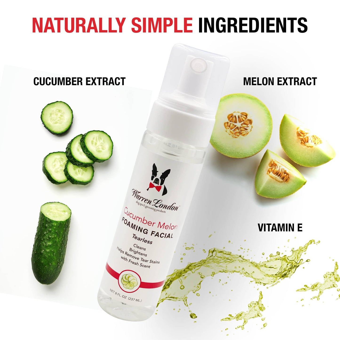 Tearless  Shampoo for Dog Faces - Cucumber Melon