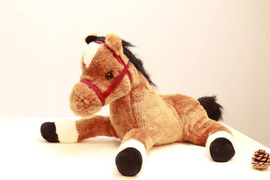 17" Resting Horse Plush - Soft Plush Stuffed Animals