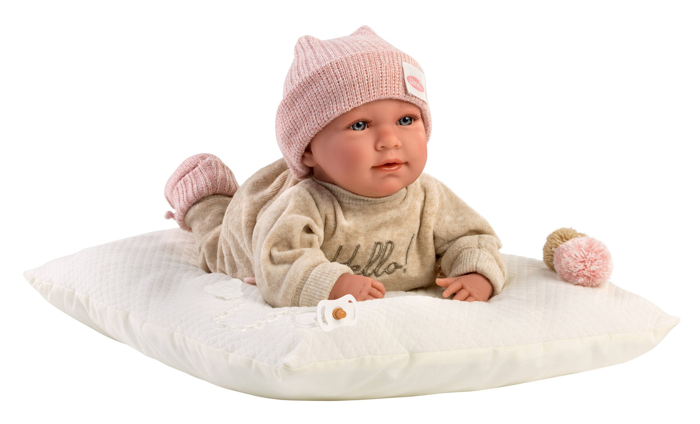 16.5" Soft Body Crying Newborn Doll Briana with Cushion