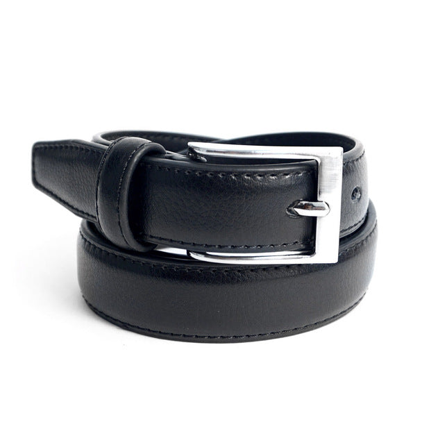 Boy's Genuine Leather Dress Black Belt