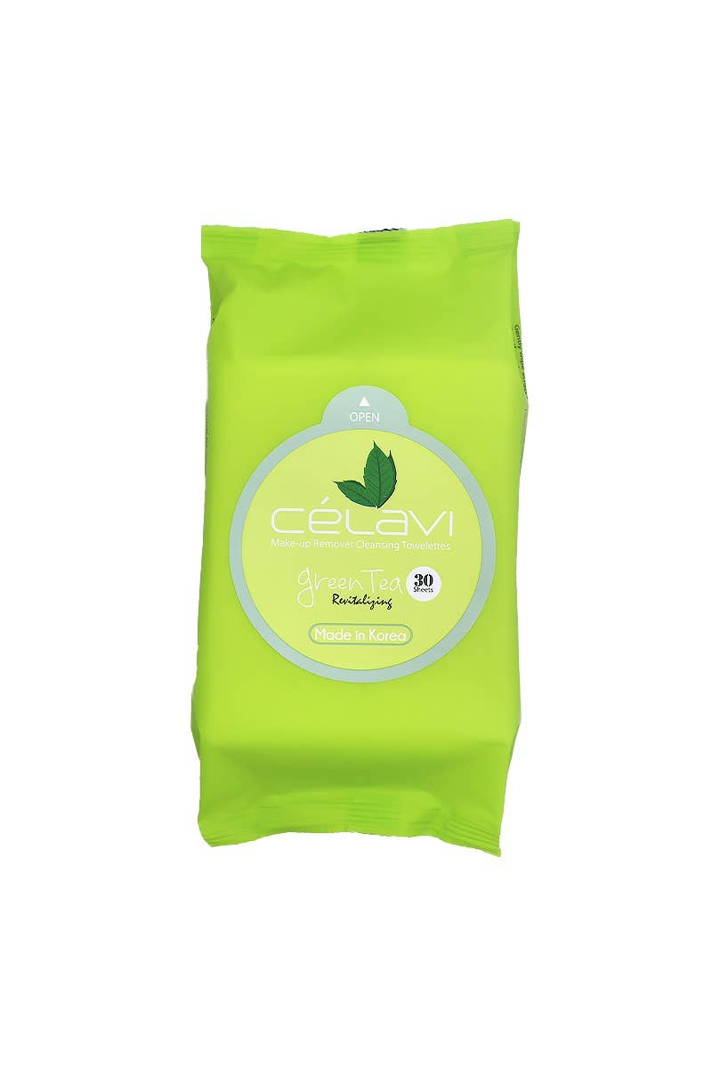 Celavi MT003z Makeup Cleansing Towelette Green Tea