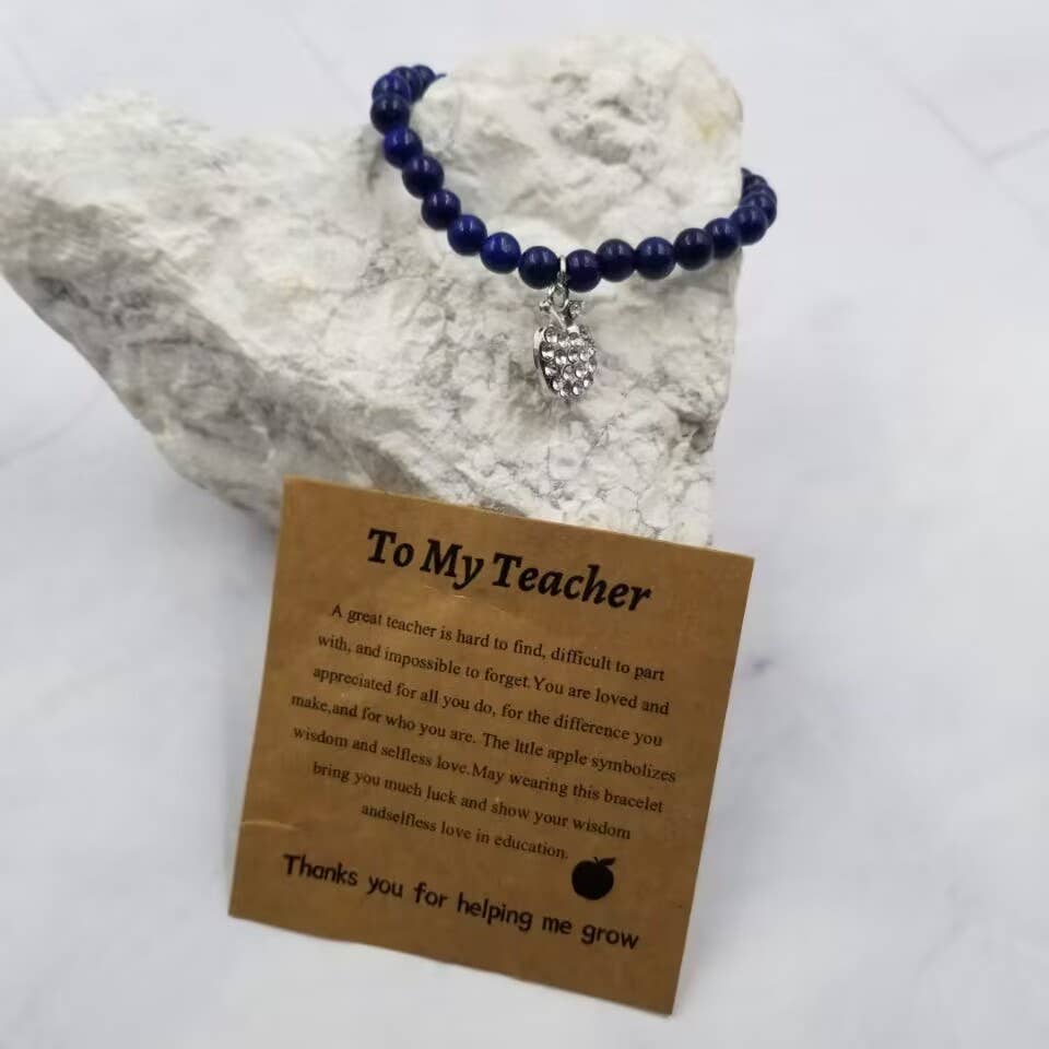 Teacher Lapis Lazuli Stone Bracelet