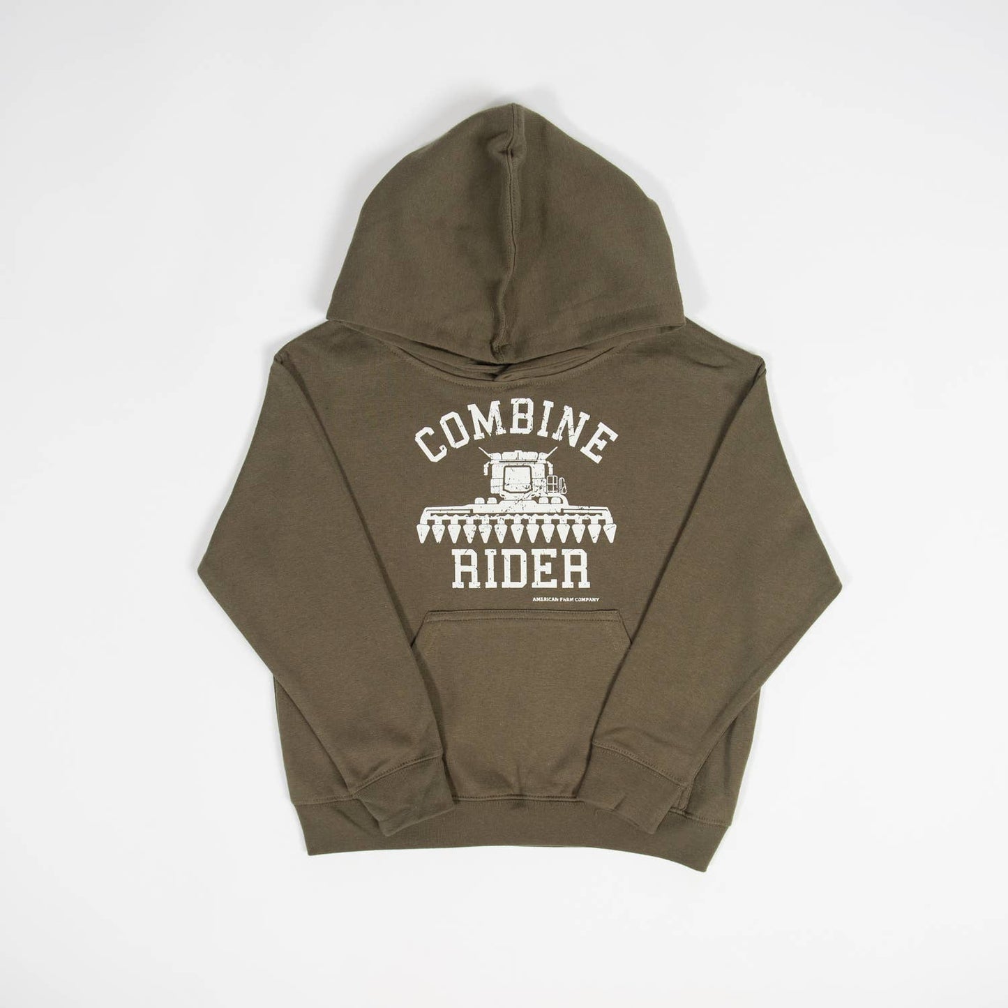 ‘Combine Rider’ Olive Toddler/Youth Graphic Hoodie